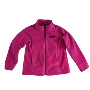 Columbia Girl’s 4T Pink Fleece Jacket Full-Zip Lightweight Outdoor Toddler
